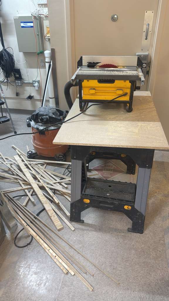 On-site cutting and prep with portable equipment, done while the store is closed.