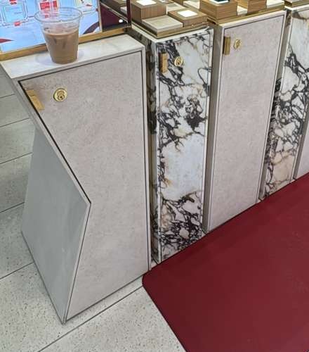 Completed fixture presentation with aligned podiums and finished surfaces.