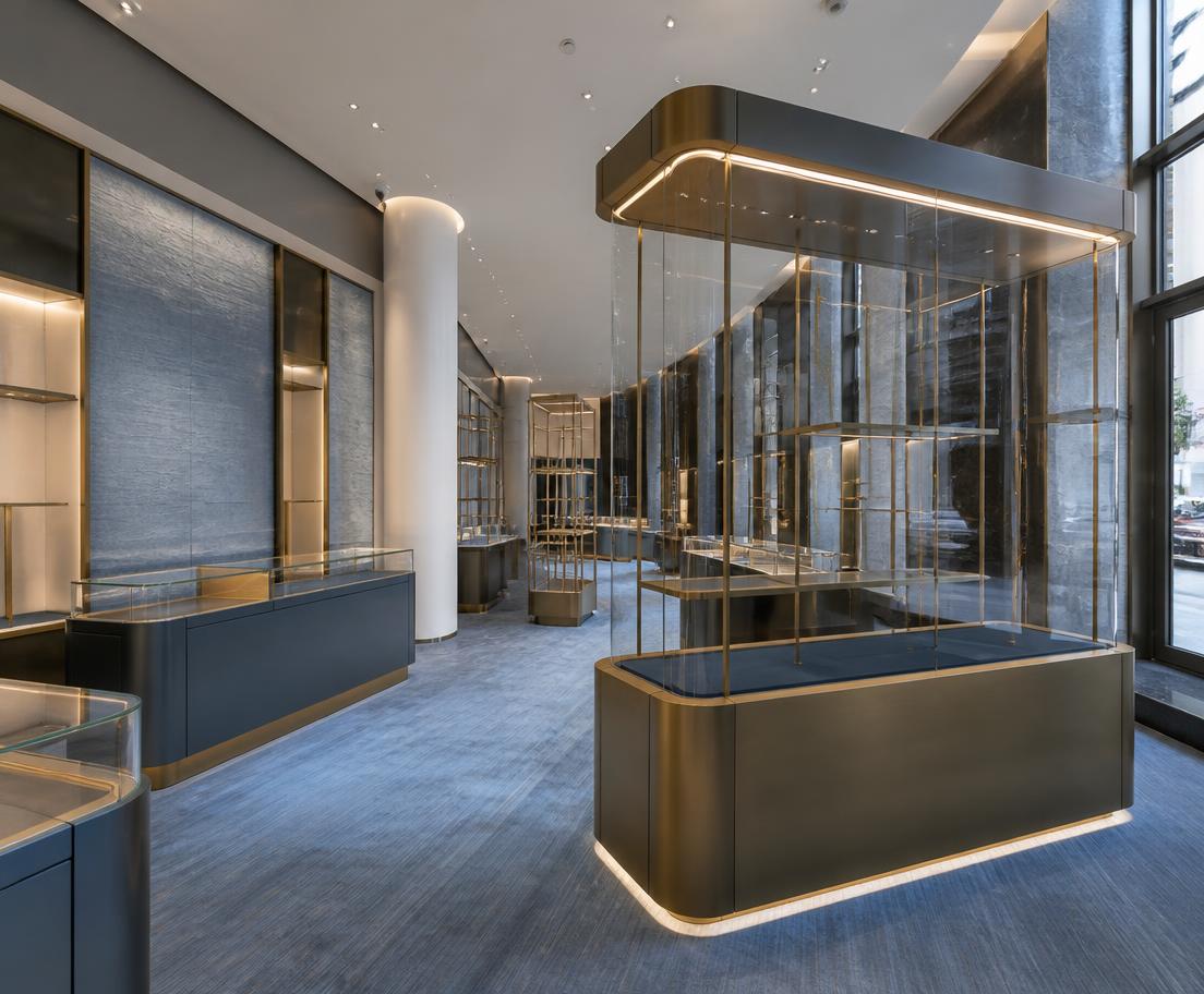 Completed flagship retail fixture environment